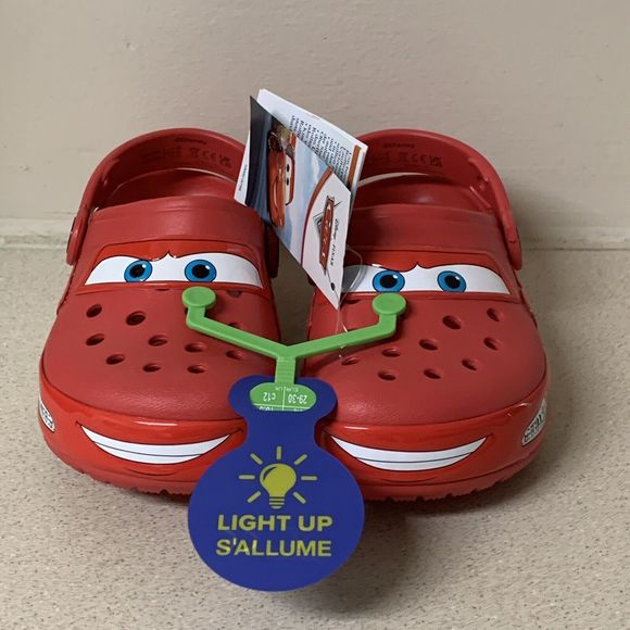 CROCS Other - Crocs Kids Lightning Mcqueen Clogs Cars Shoes Crocband Size 12C Light Up C12
